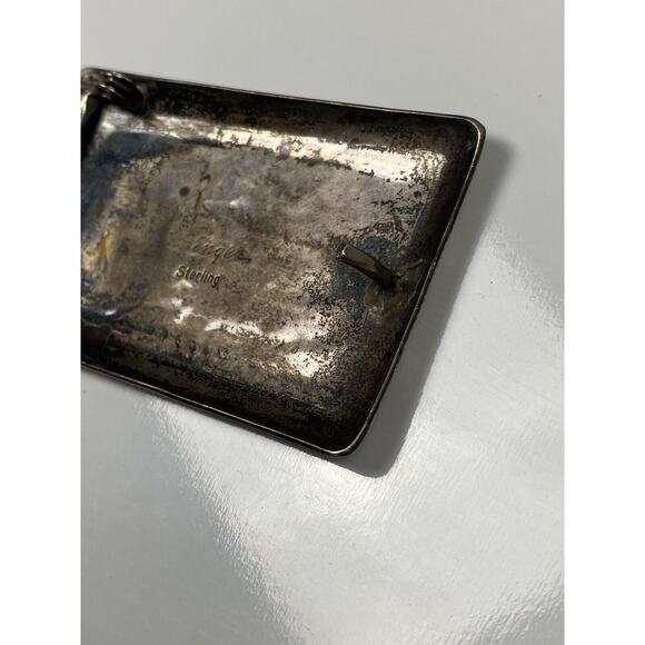 Vtg 80’s wild horses Thomas Singer Navajo Sterling Silver Belt Buckle Boho